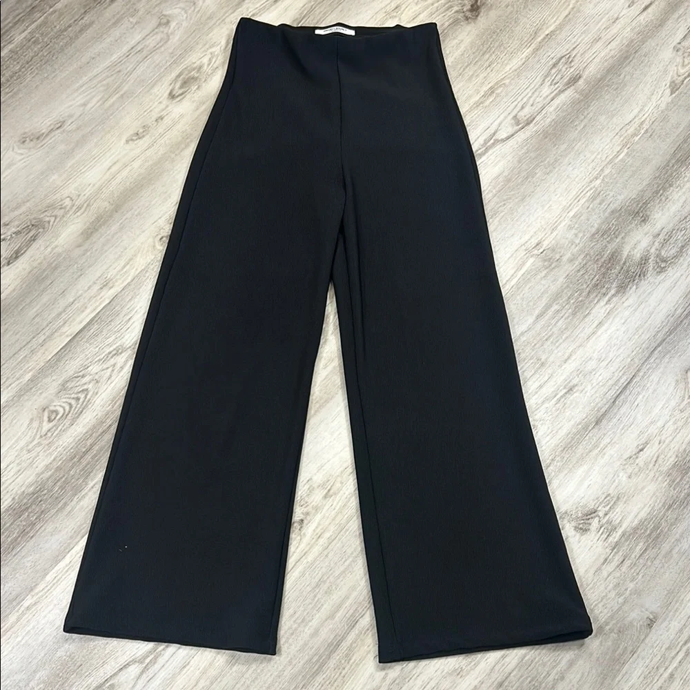 Project Social‎ T Catch Flights Ribbed Knit High Waist Wide Leg Pull On Trousers